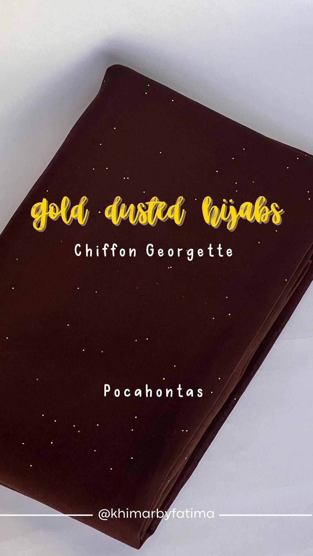 Gold Dust Chiffon Georgette - Dark Brown