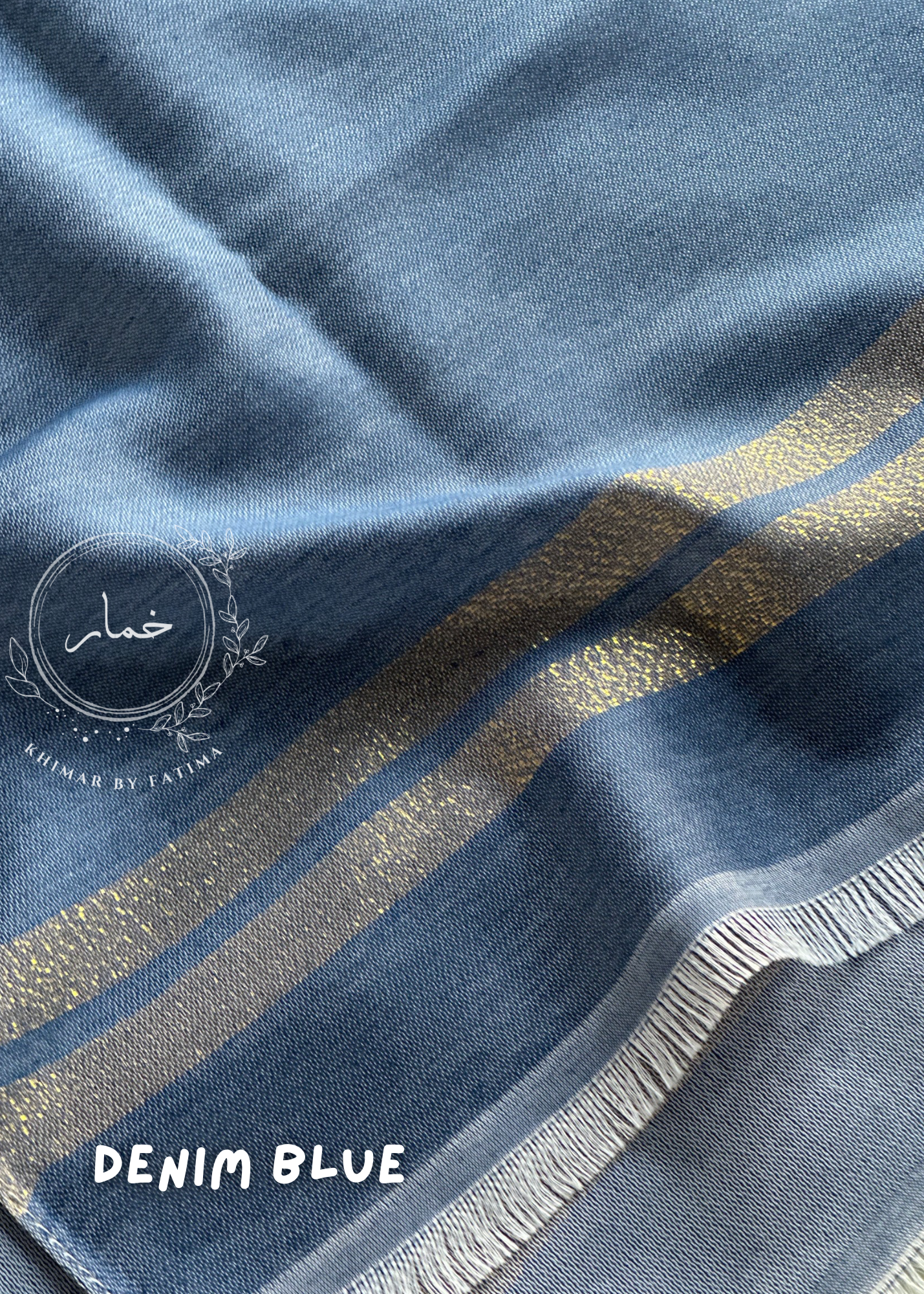 Swiss Viscose Lawn Hijab - Denim Blue