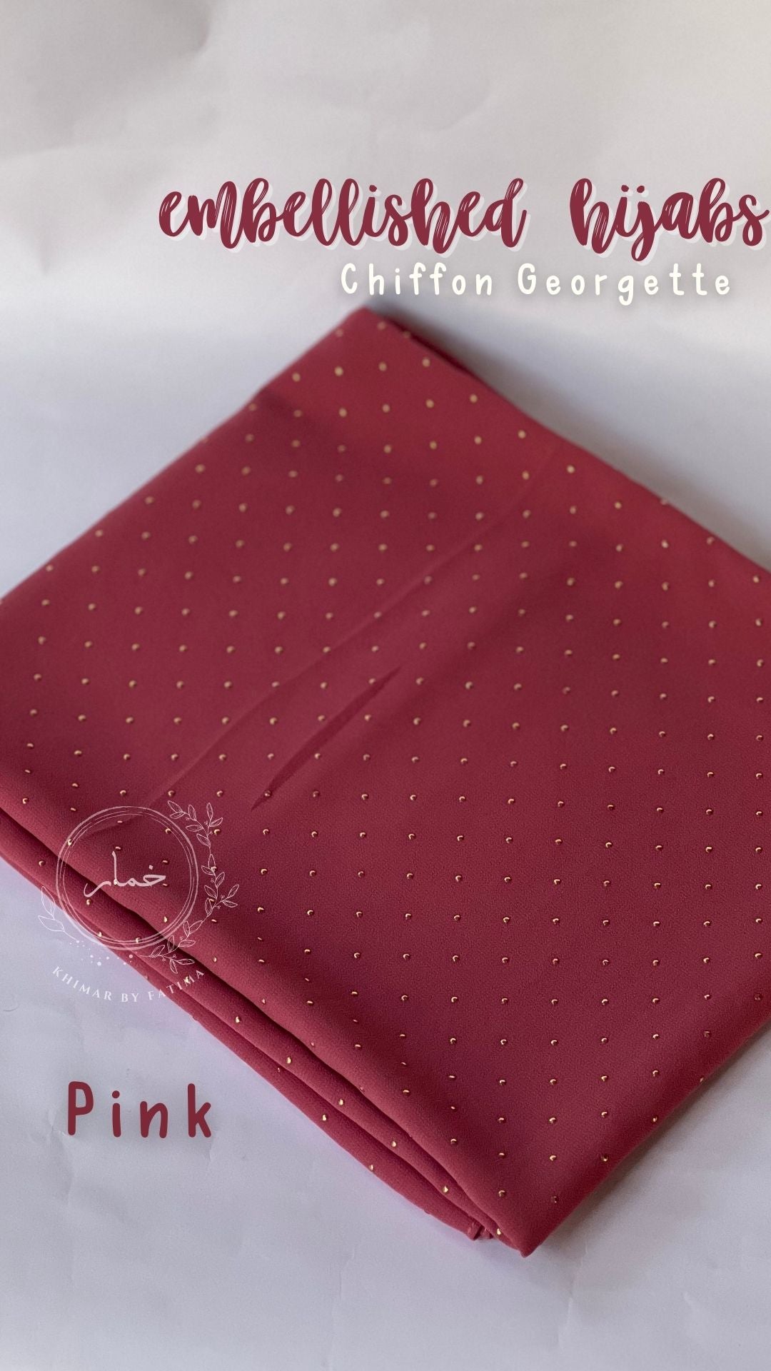 Embellished Chiffon Georgette - Pink