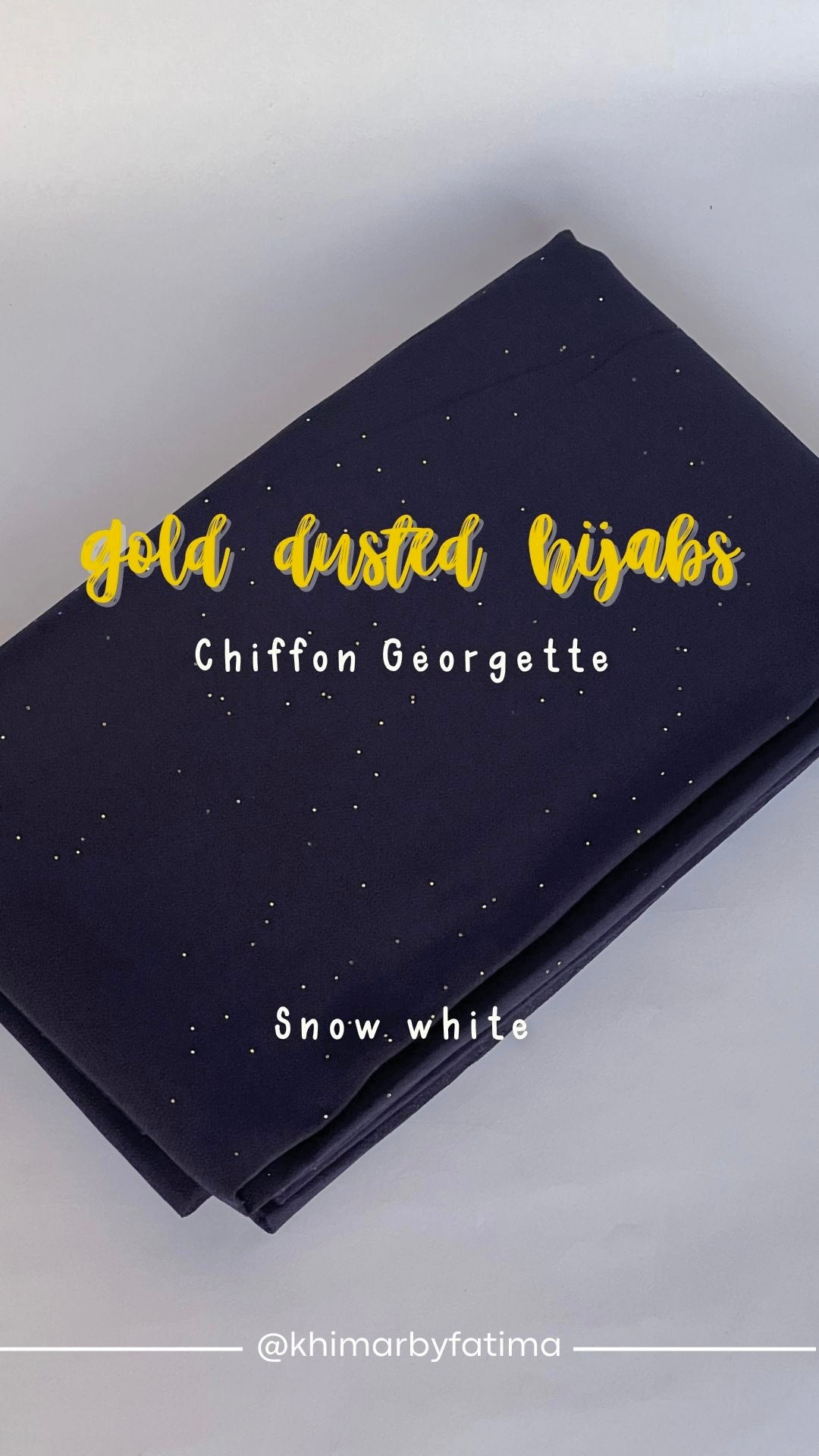 Gold Dust Chiffon Georgette - Navy Blue