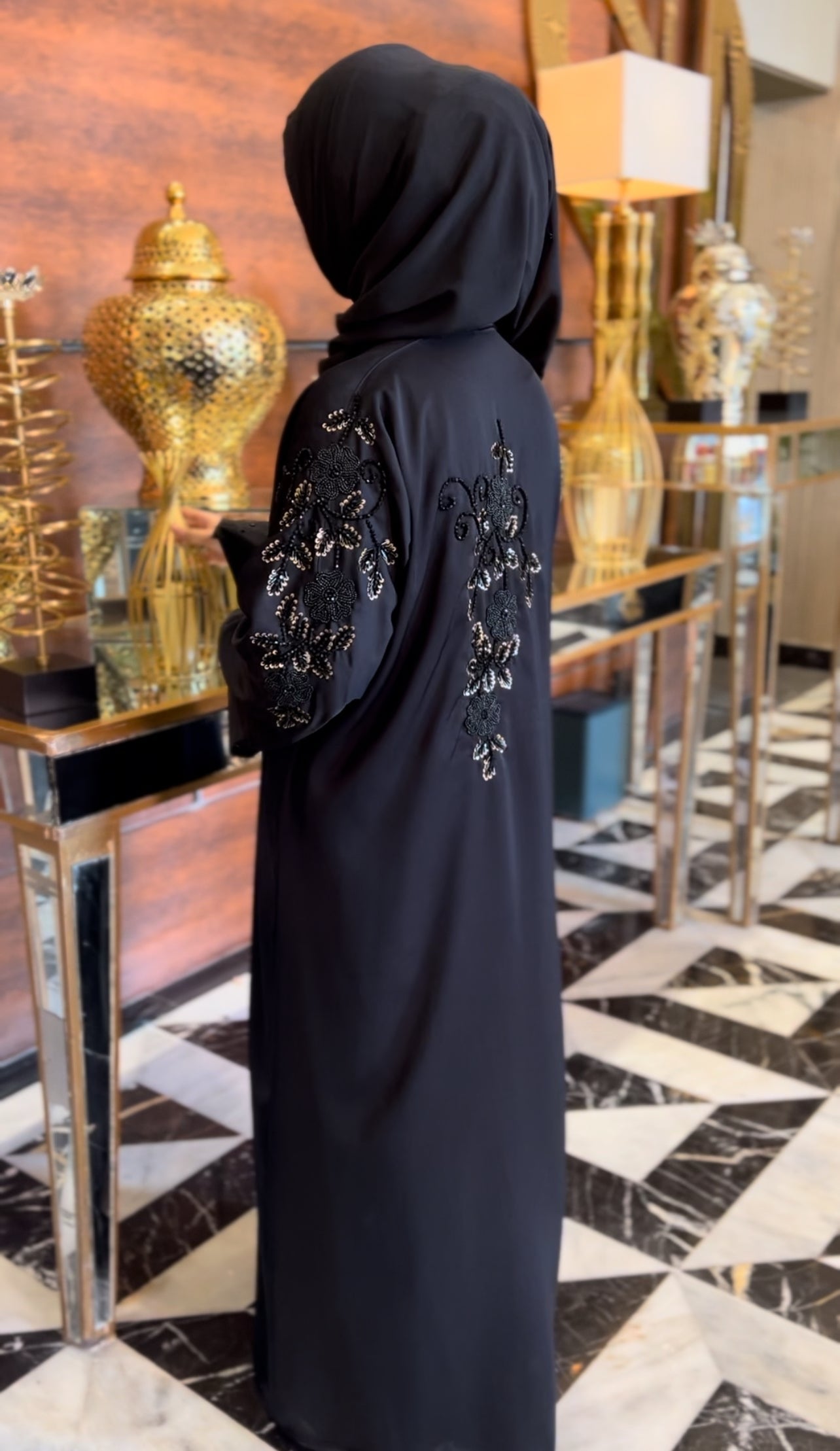 The Wedding Edit Abaya - Back Embroidery