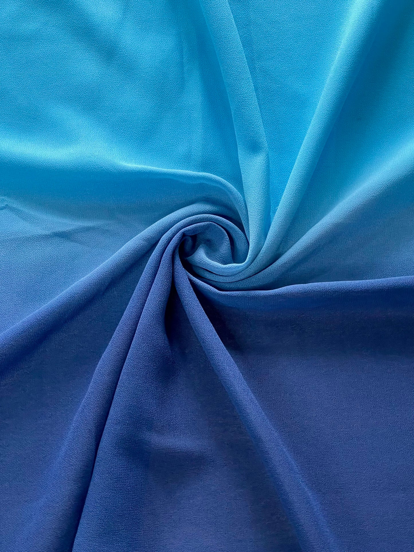 Ombre Chiffon Georgette Hijab - Oceanic Blue