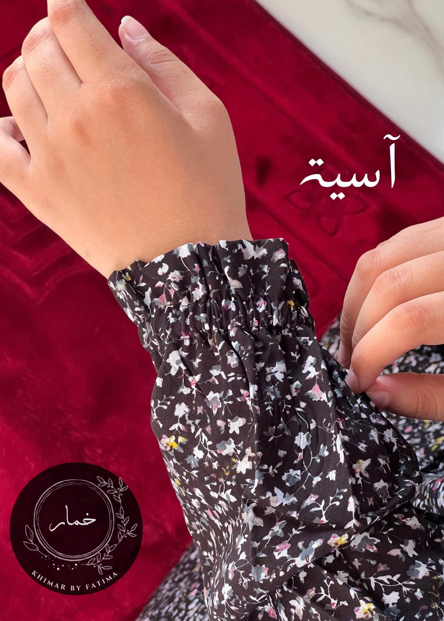 Printed Prayer Gown with Sleeves- Aasiya