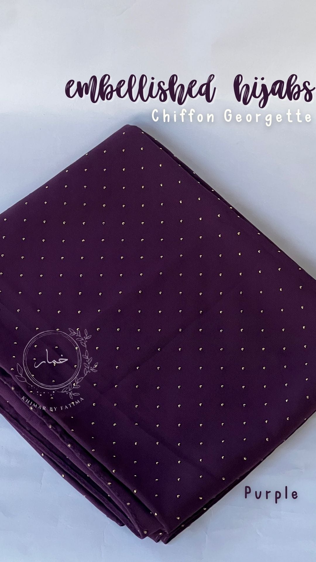 Embellished Chiffon Georgette - Purple