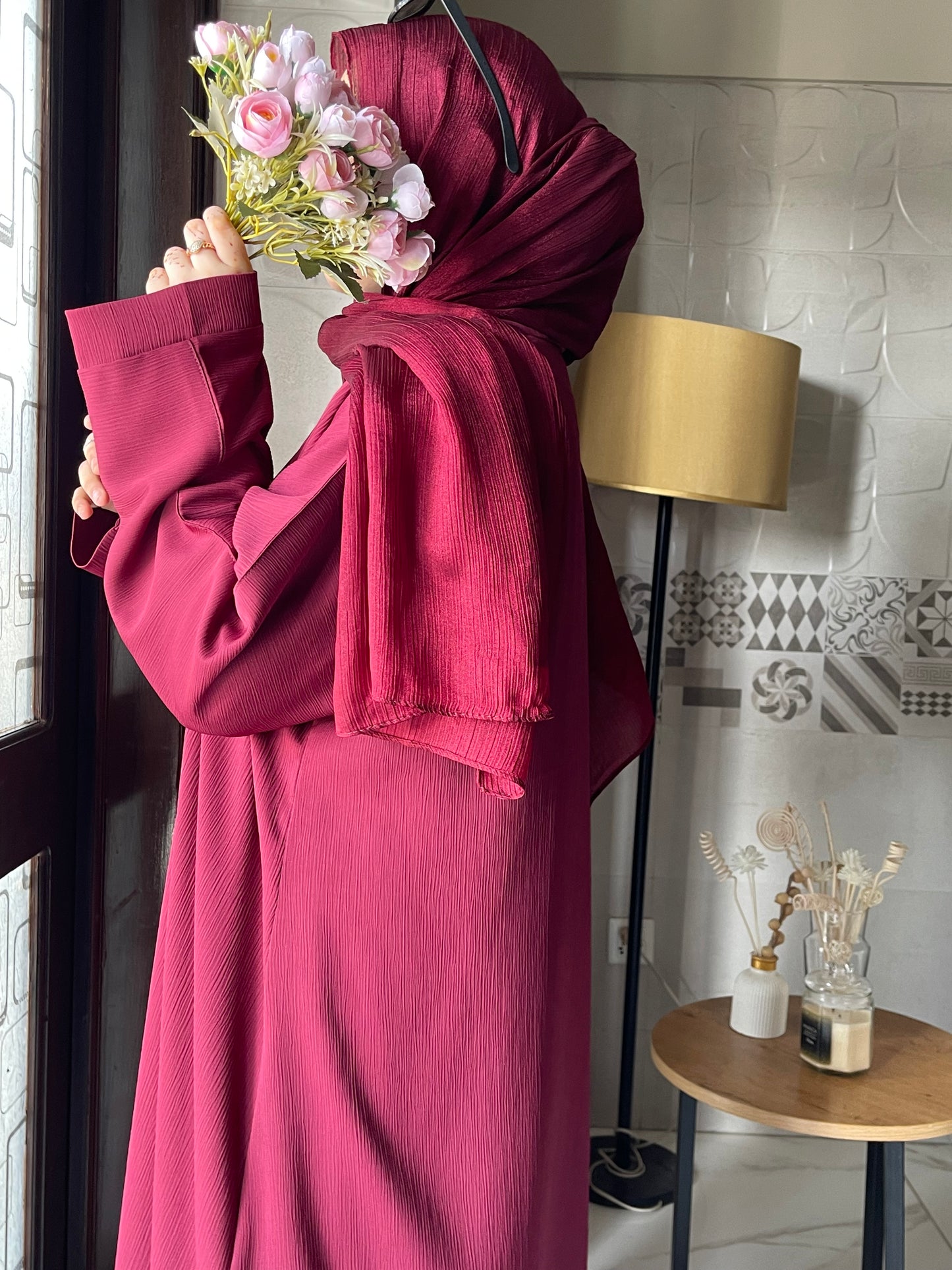 Maroon Abaya