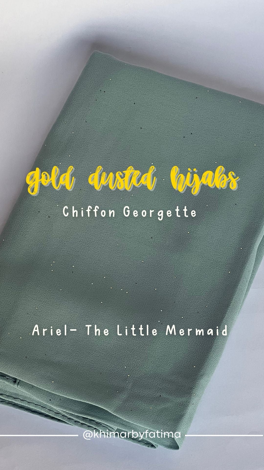 Gold Dust Chiffon Georgette - Mint Green
