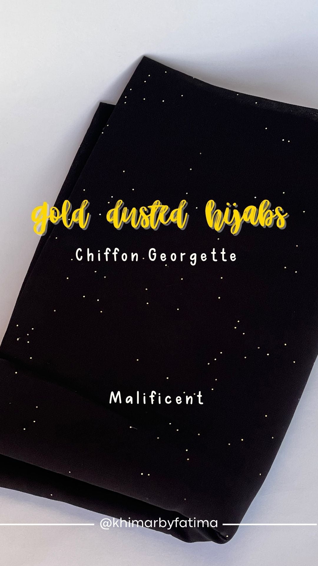 Gold Dust Chiffon Georgette - Black