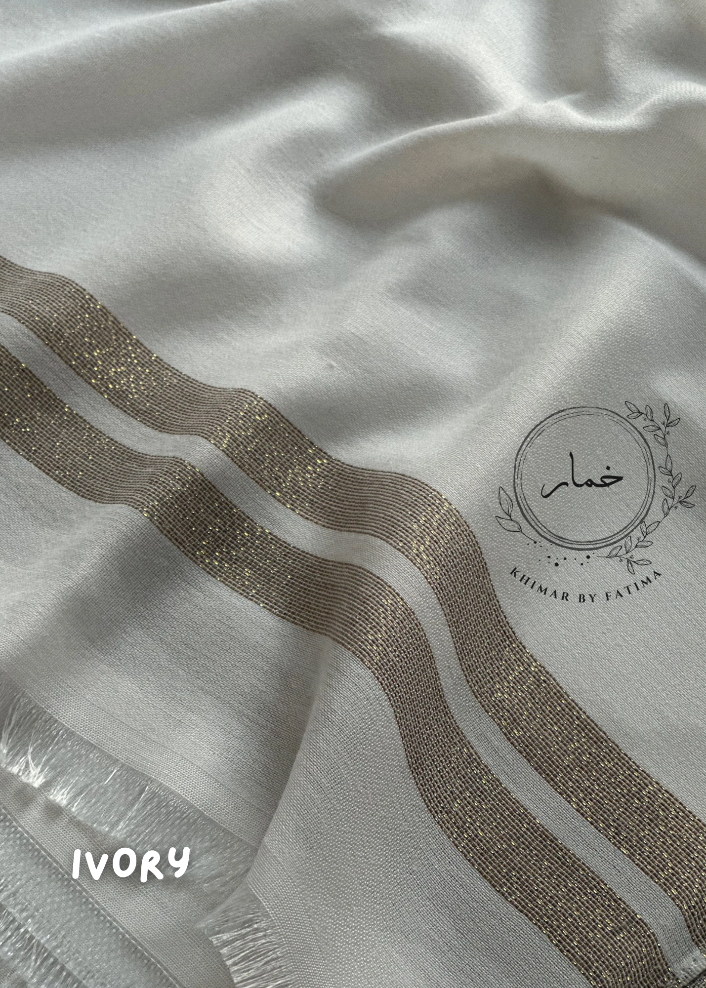 Swiss Viscose Lawn Hijab - Ivory