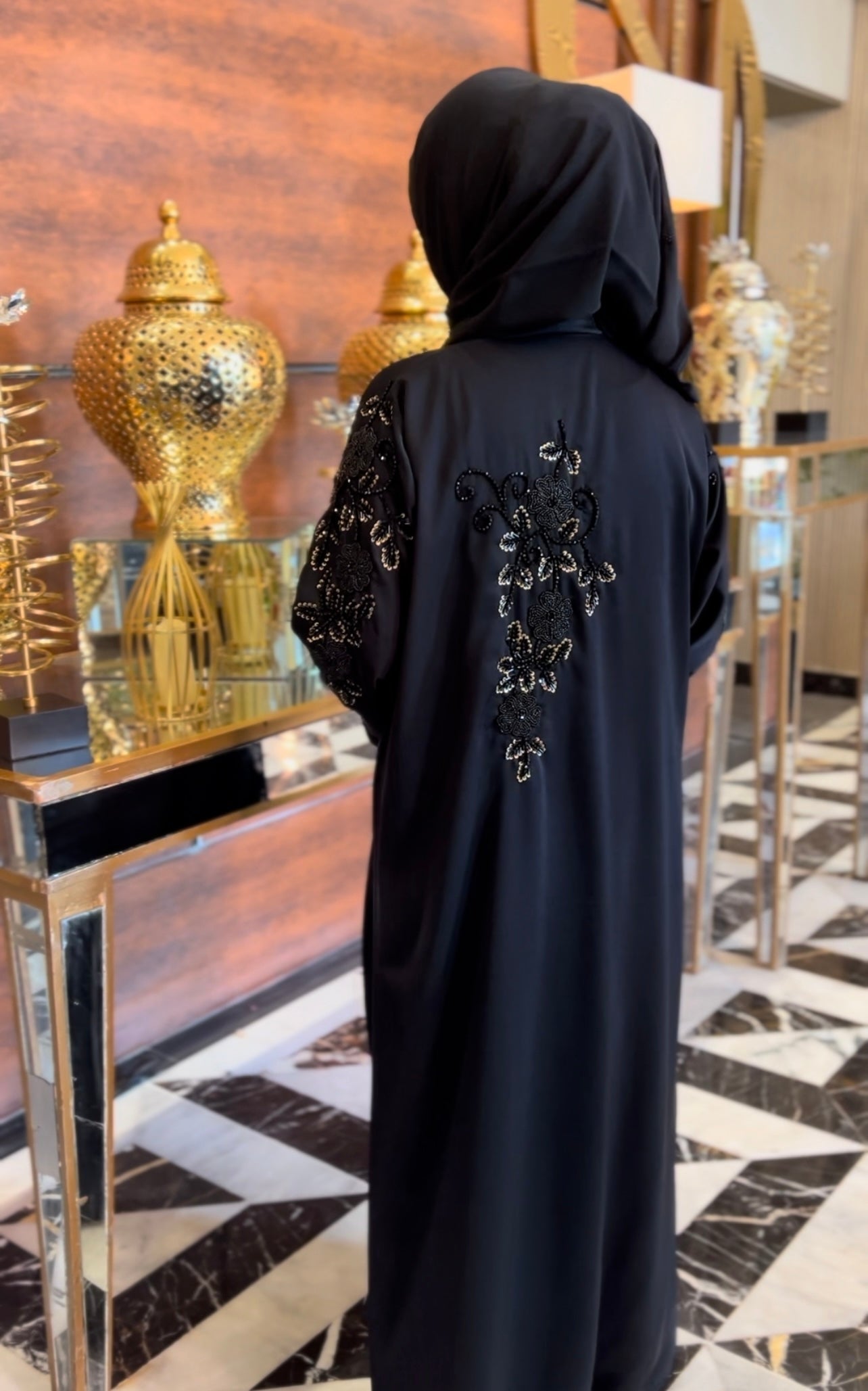 The Wedding Edit Abaya - Back Embroidery