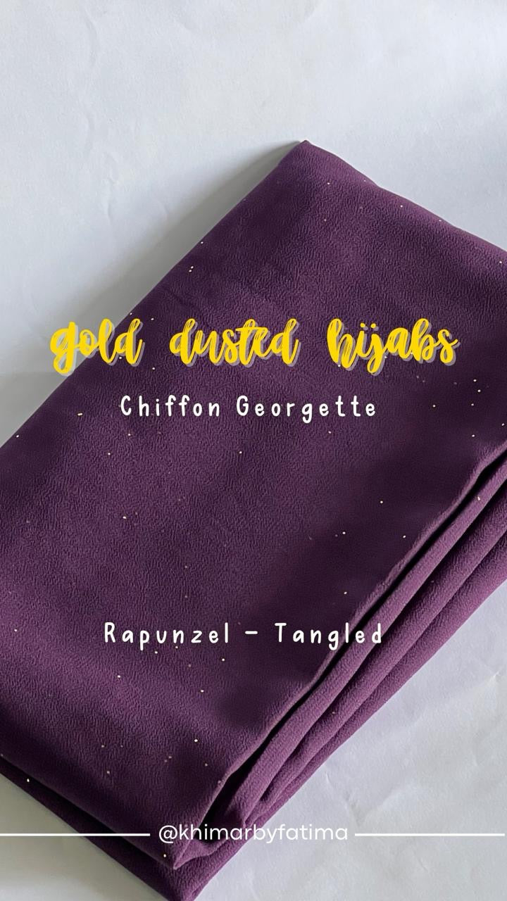 Gold Dust Chiffon Georgette Purple