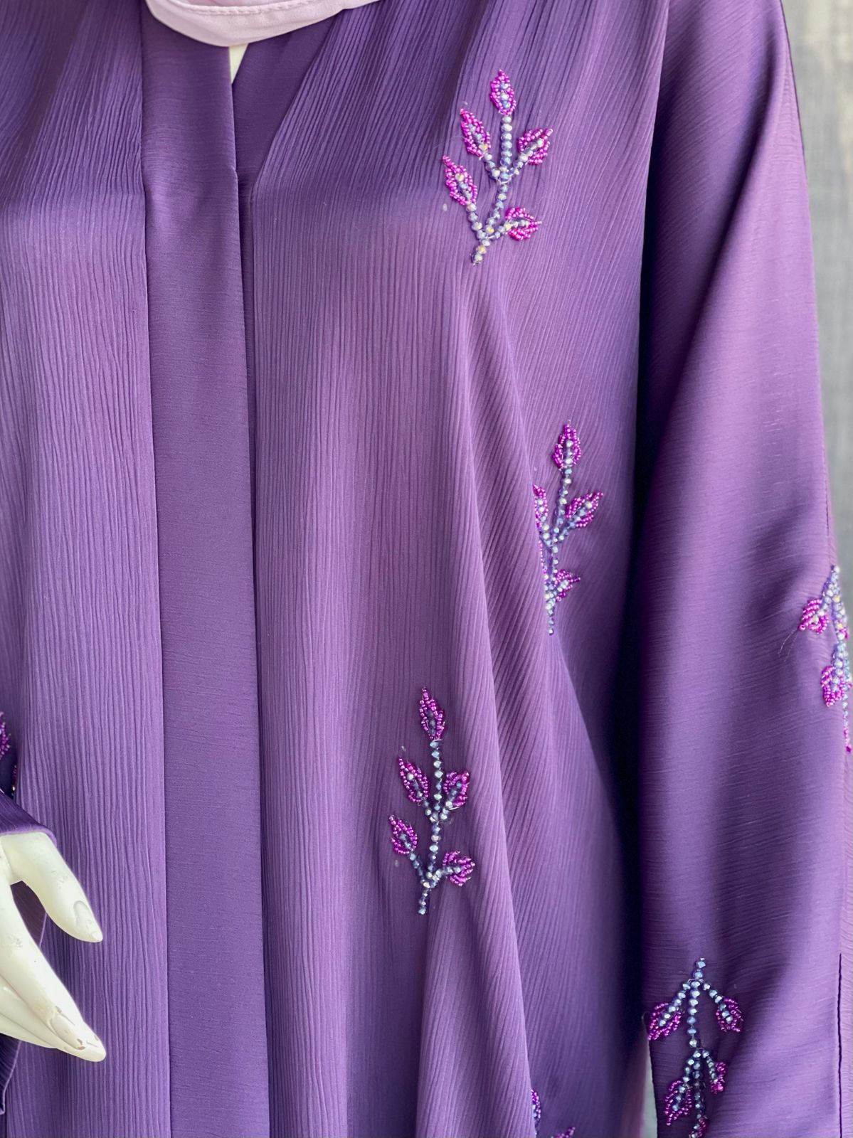 Purple Leafy Abaya
