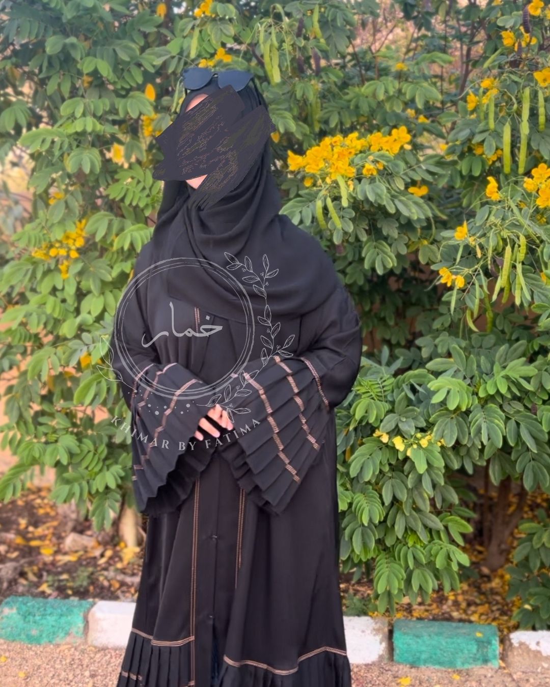Black Frilled Abaya
