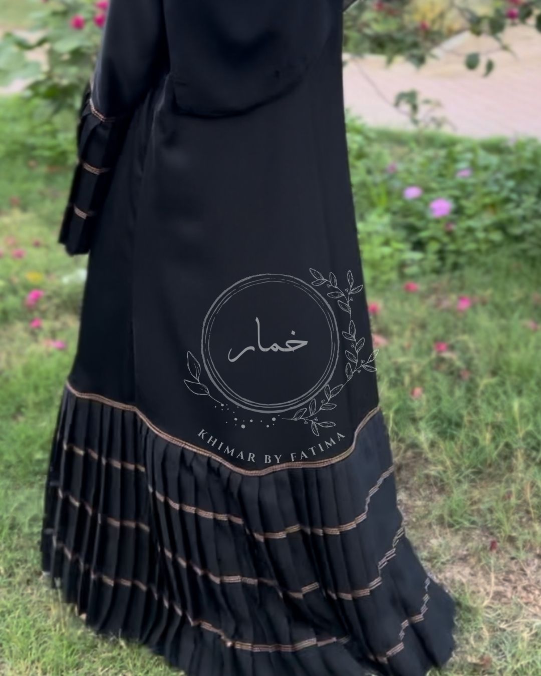 Black Frilled Abaya