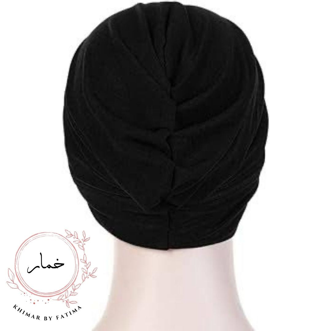Black Elastic Hijab Cap