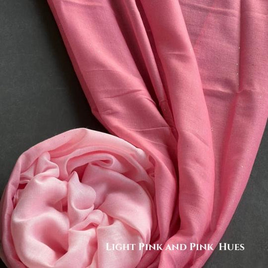 Ombre Lawn Hijabs - Light Pink and Pink Hues