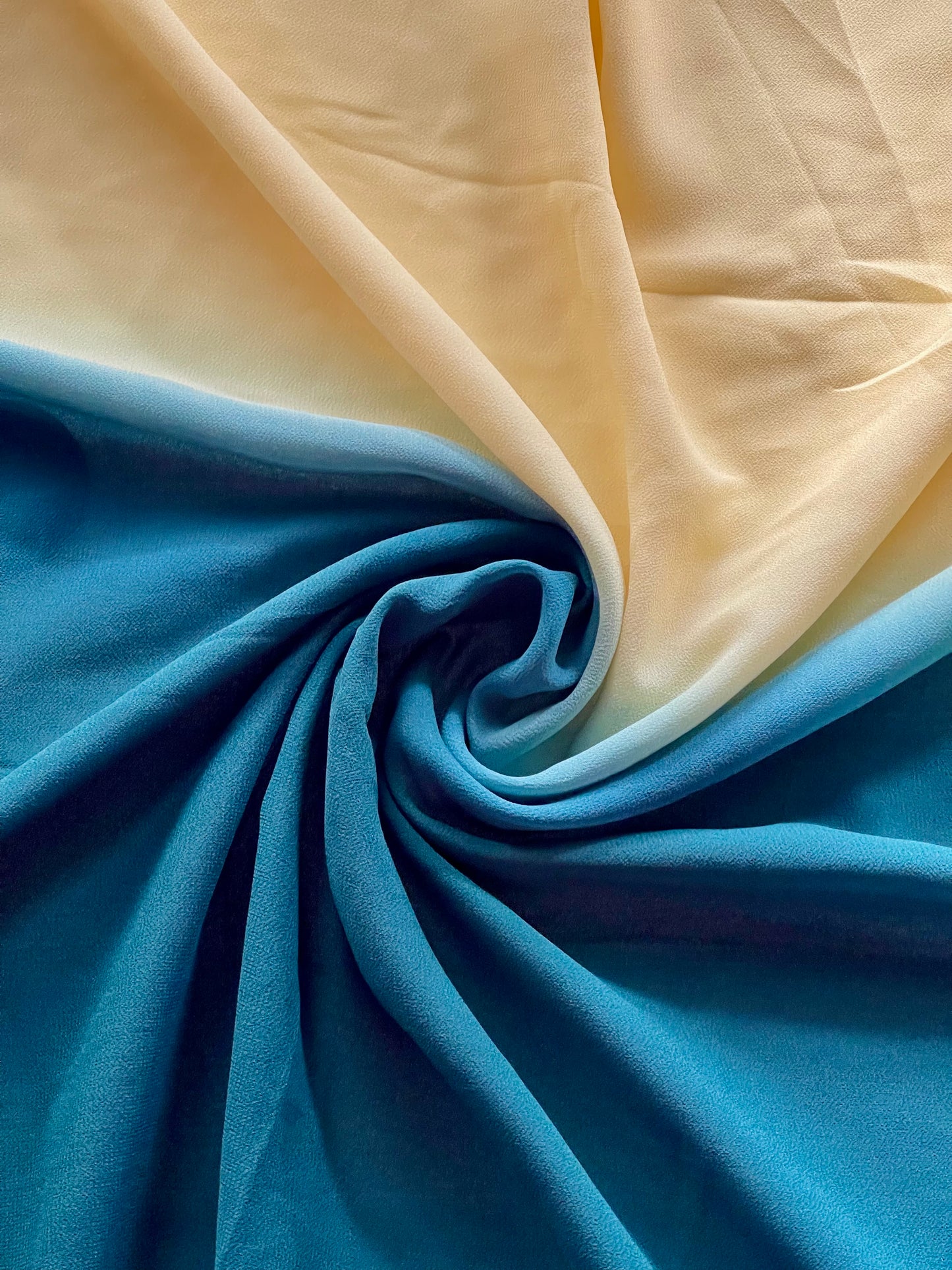 Ombre Chiffon Georgette Hijab - Lemon Green