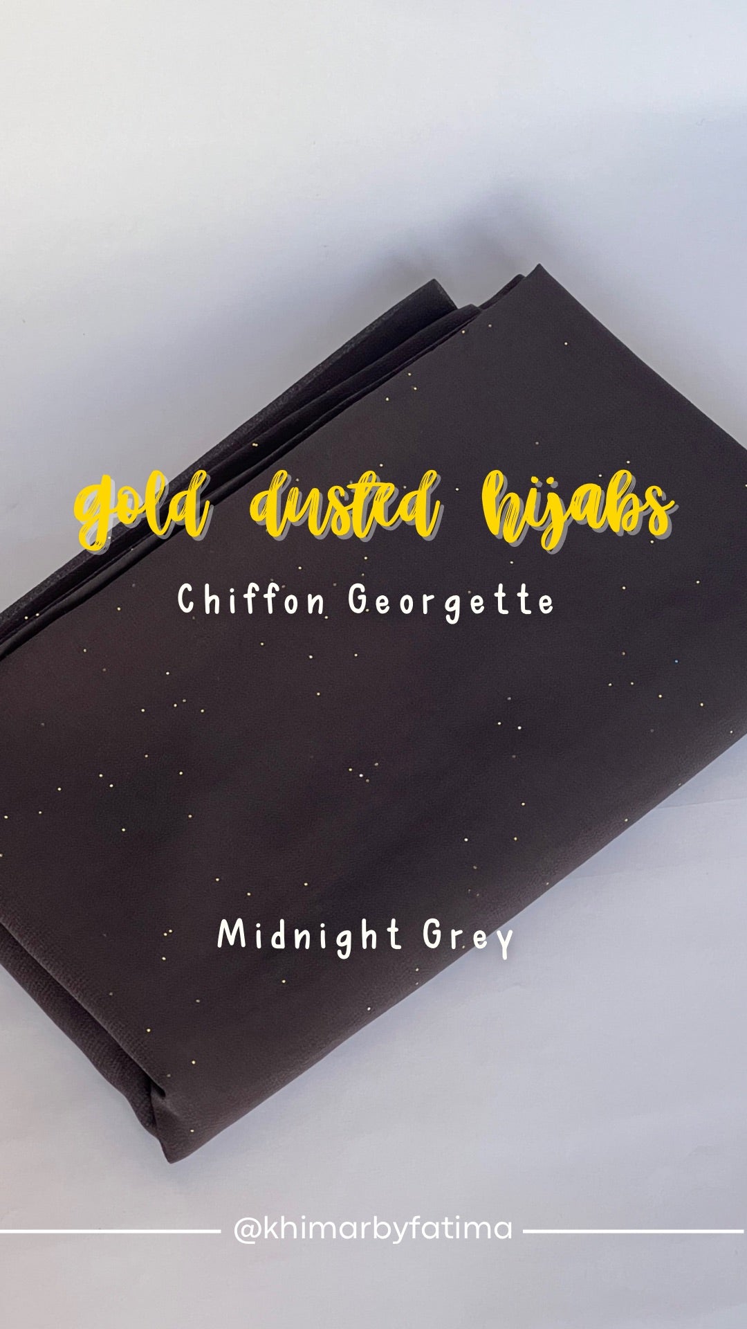 Gold Dust Chiffon Georgette - Grey