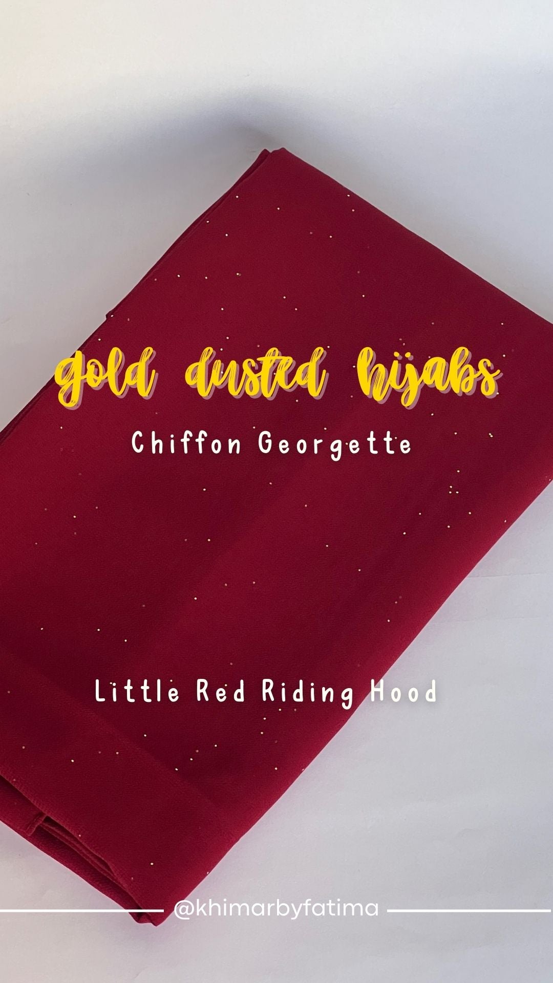 Gold Dust Chiffon Georgette - Red