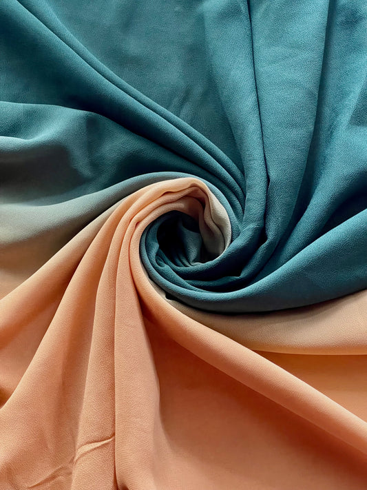 Ombre Chiffon Georgette Hijab - Sunny Green