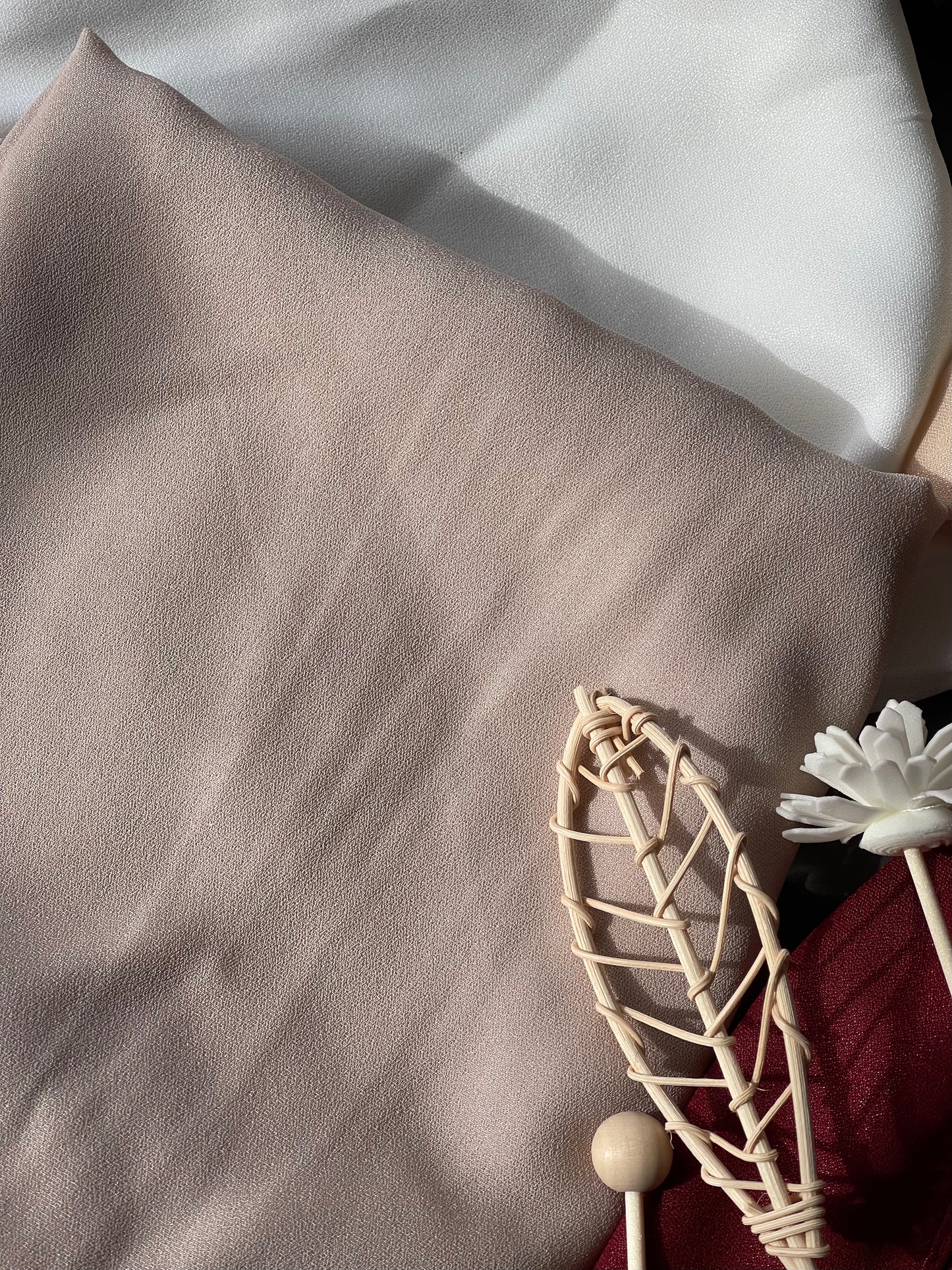 Shimmer georgette Hijabs- Oatmeal