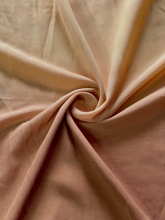 Ombre Chiffon Georgette Hijab - Caramel