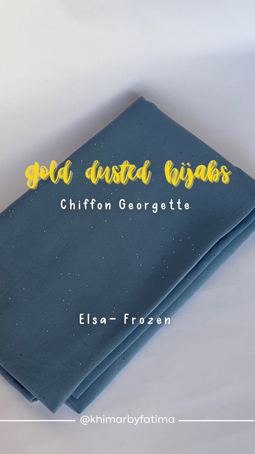 Gold Dust Chiffon Georgette - Light Blue