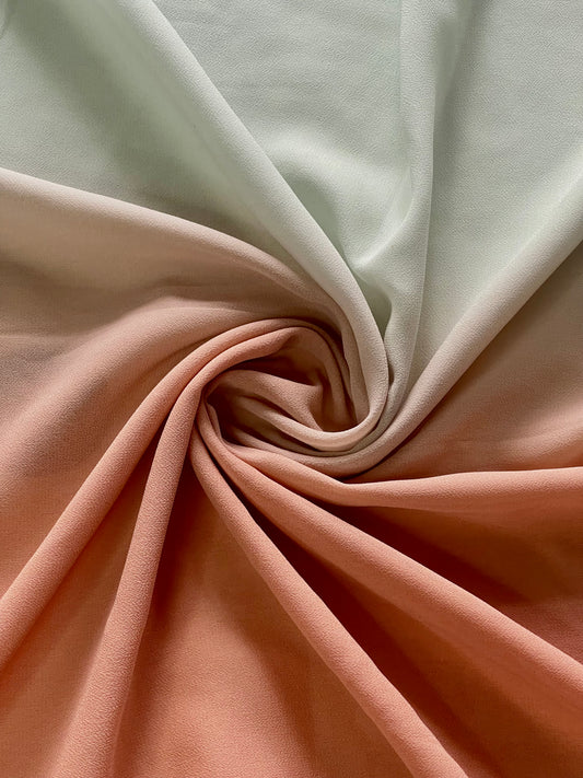 Ombre Chiffon Georgette Hijab - Cloudy Pink