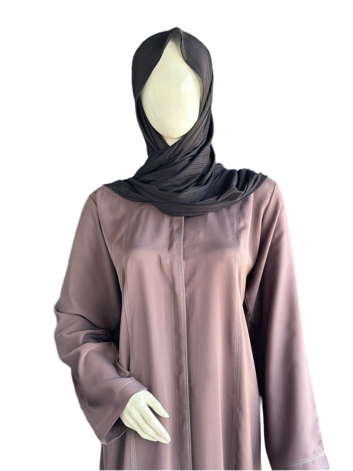 Pocket Abaya - Brownish Grey