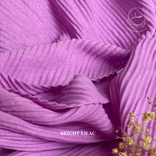 Cross Crinkle Hijab - Bright Lilac