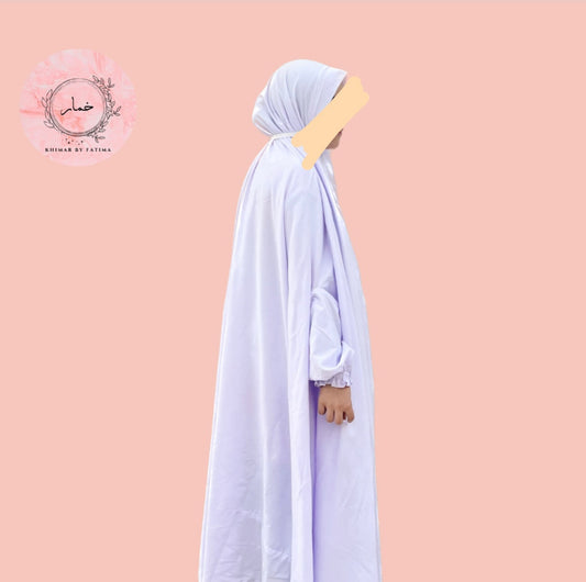 Plain White Prayer Gown with Sleeves