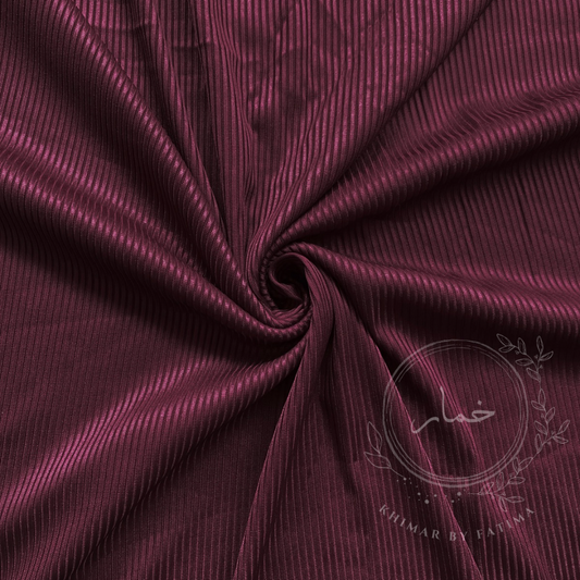 Ribbed Jersey - Deep Maroon